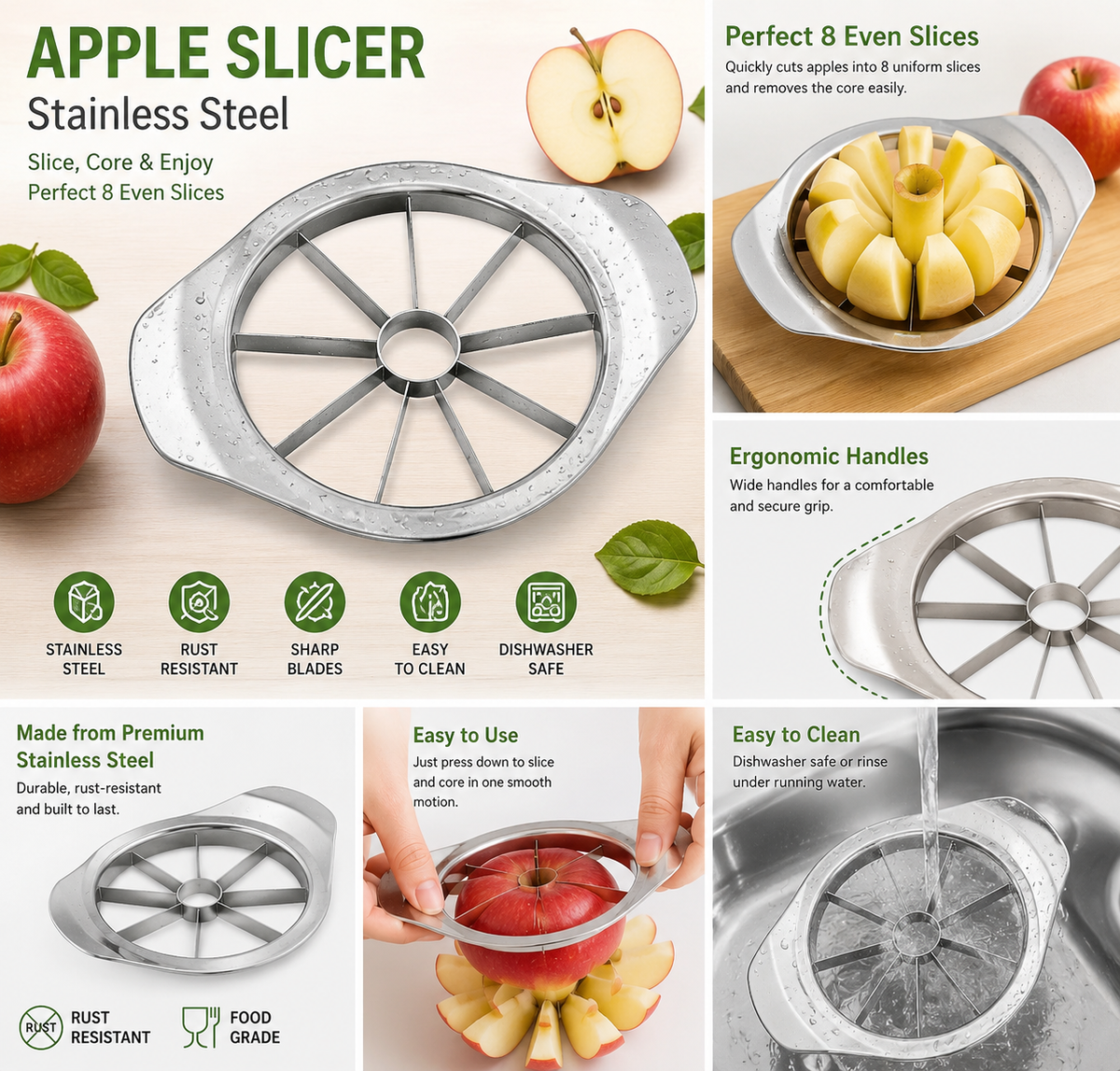 Stainless Steel Apple Slicer
