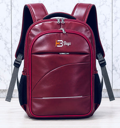 Premium Maroon Laptop Backpack | Water-Resistant Travel Backpack with USB Charging Port | Multi-Compartment Office, College & Business Bag for Men & Women