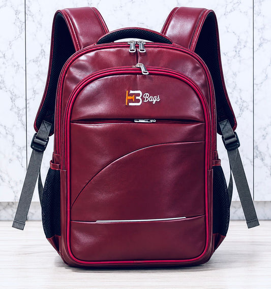 Premium Maroon Laptop Backpack | Water-Resistant Travel Backpack with USB Charging Port | Multi-Compartment Office, College & Business Bag for Men & Women